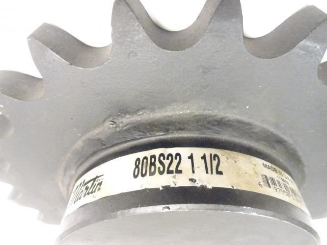 Martin 80BS22-1-1/2; Sprocket; # 80; 22T 1-1/2"ID