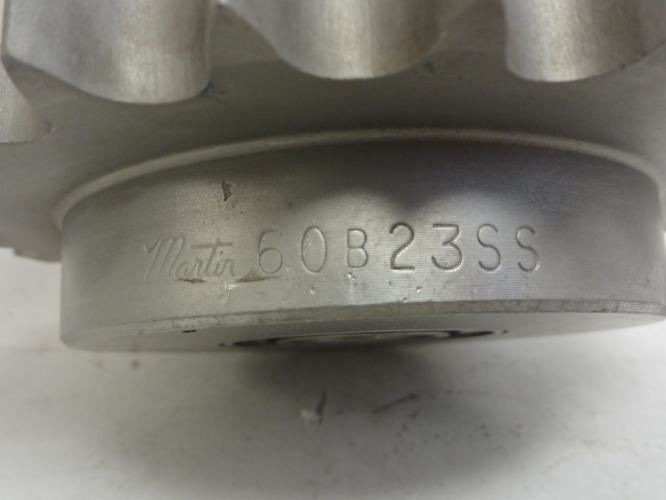Martin 60B23SS-IDLER-1; Idler Sprocket # 60; SS; 23Teeth; 1"ID