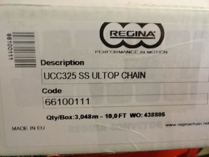 Regina UCC325SS 10FT; Ultop Chain; 10FT L x 3-1/4" W