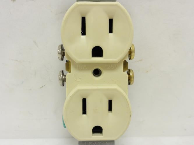 Levitron 5320-ICP; Lot-3; Duplex Receptacle; 15A; 125V; Ivory