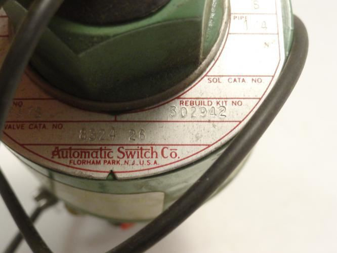 ASCO 832426; Solenoid Valve 120V/60Hz; 1/4" NPT