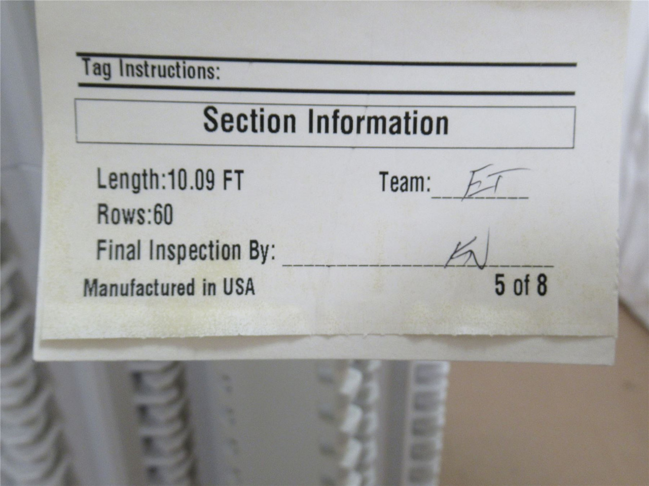 Intralox 52546859; Flighted Conveyor Series 800; 23.9"W x 10.9'L