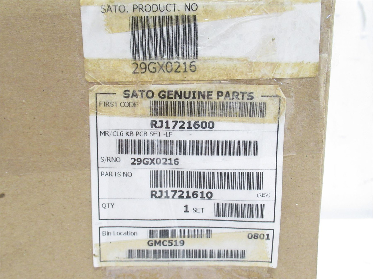 Sato RJ1721600; Operators Display Panel; DSW; PCBA; MR600-KB