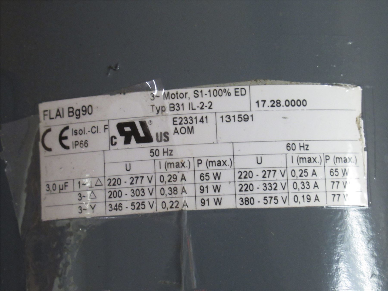 Bege T3A 90-L4; AC Brake Motor; 1.8kW; 230/460V; 1730RPM; 3PH