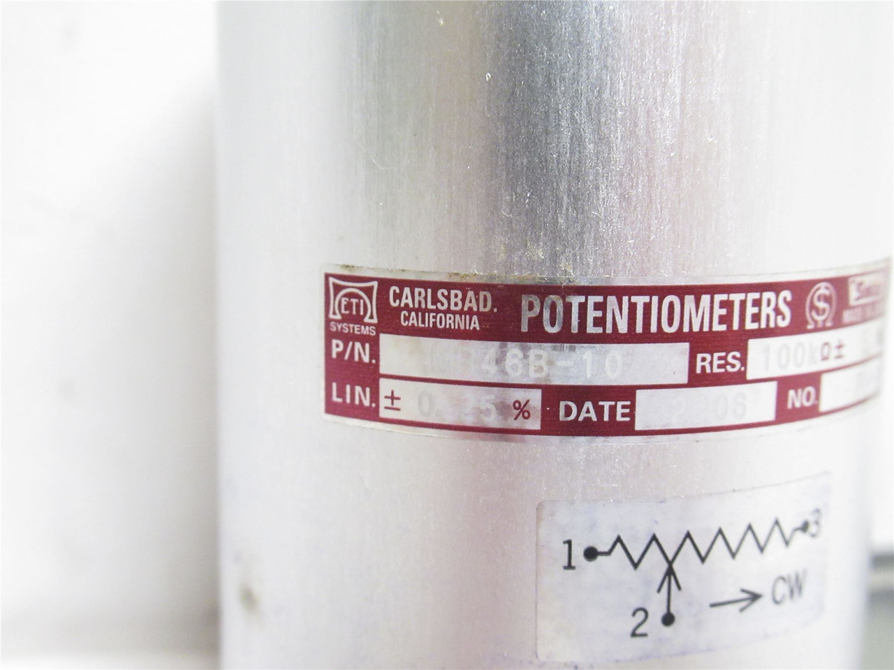 Carlsbad MR46B-10-100; Precision Potentiometer; 5W; 100 OHMS