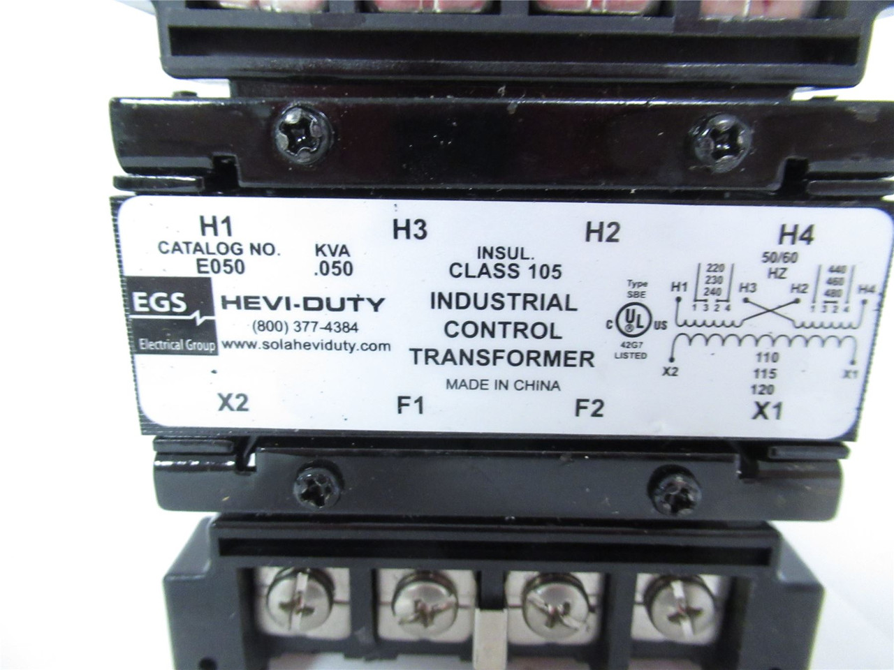 EGS E050; Transformer 0.050kva Pri-240/480vac 2nd-120vac