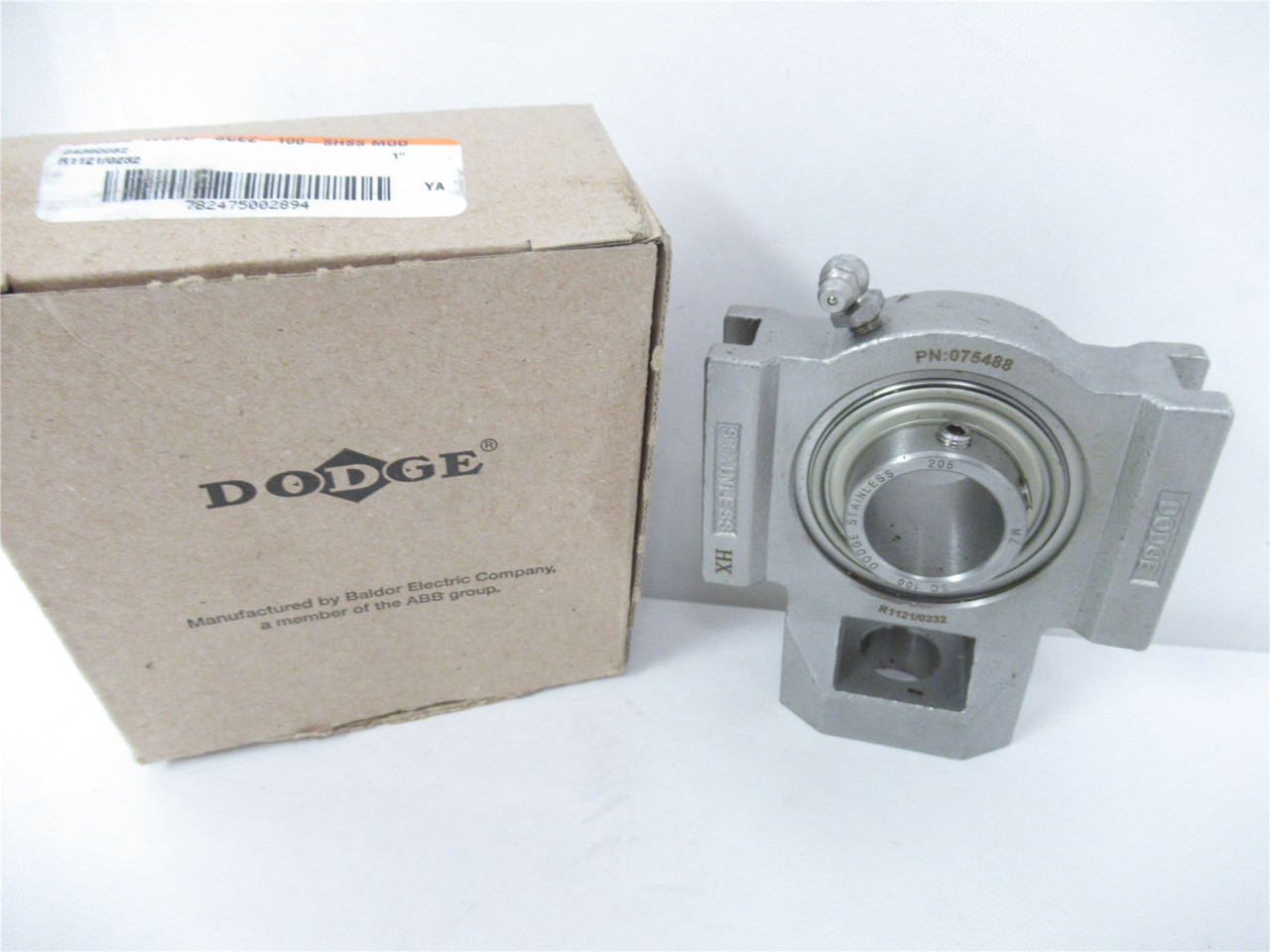 Dodge WSTU-SCEZ-100-SHSS-MOD; Bearing Take Up 075488 1"ID SS