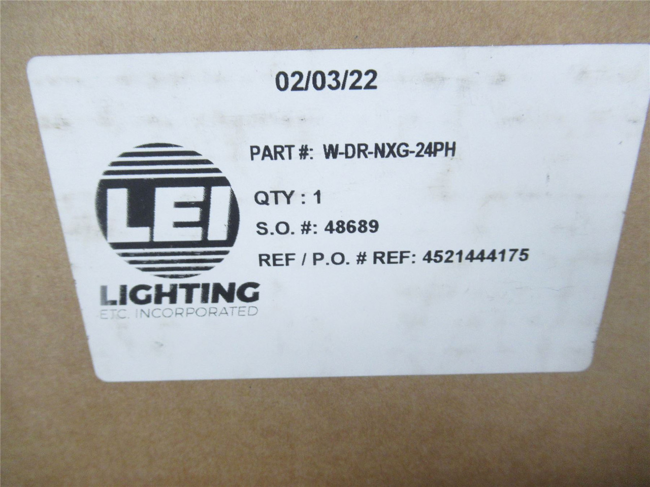Lighting Etc Inc W-DR-NXG-24PH; NXG Driver Replacement