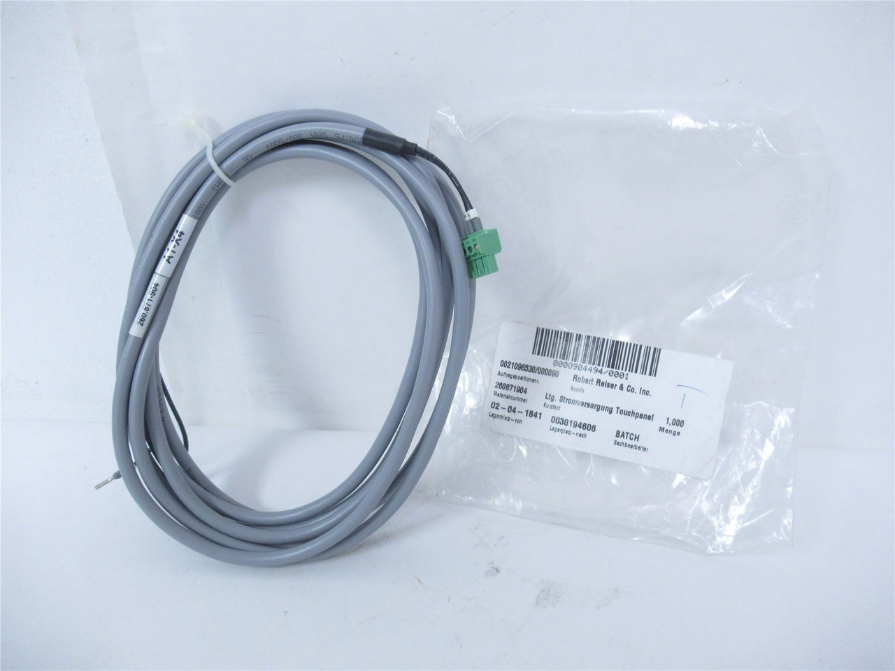 Robert Reiser 260871904; CBL;PWR SPLY;TOUCHPANEL