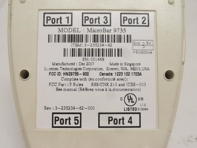 Intermec MicroBar 9735; Wireless Base Station