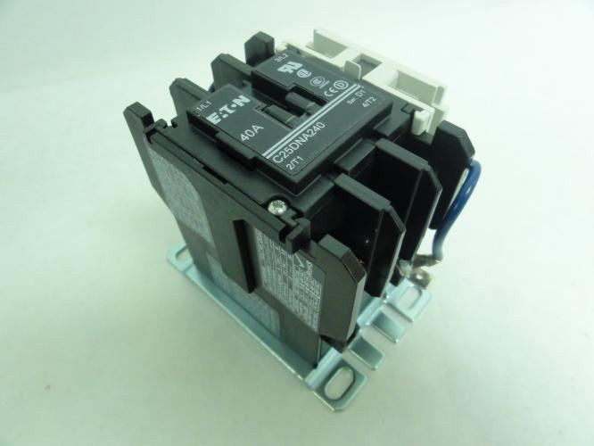 Eaton C25DNA2401W; Contactor 40A; 600V; 2P; Coil: 48VDC