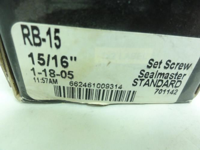 SealMaster RB-15; Ball Insert Bearing; 0.9375" ID; 2.0472" OD