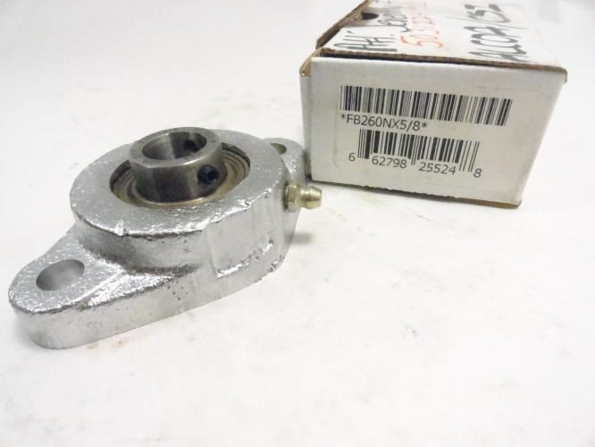 Hub City FB260N X 5/8; Flange Bearing; 5/8"ID two bolt