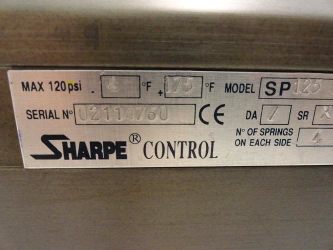 Sharpe SP125N; Pneumatic Actuator max 120 PSI