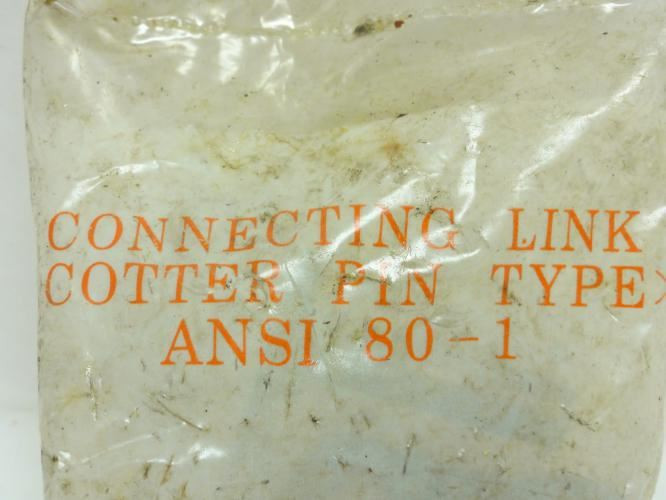 MFG- ANSI 80-1; Connecting Link # 80ANSI; Cotter Pin Type
