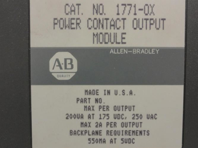 Allen-Bradley 1771-OX; Power Contact Output Module