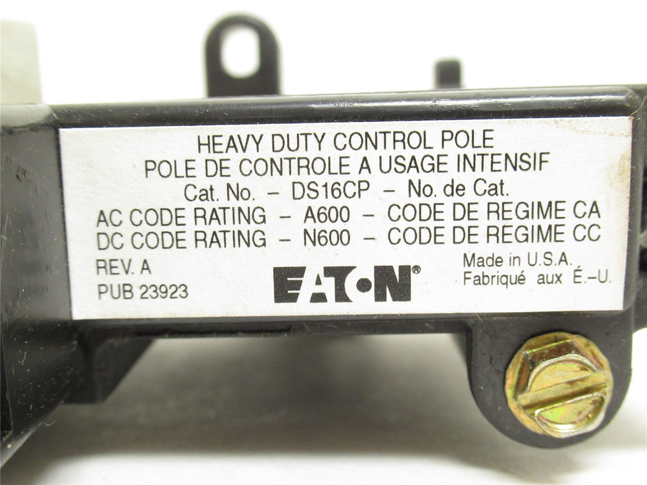 Eaton DS16CP;  Safety Switch Control Pole Kit 30-1200A; 2-3P