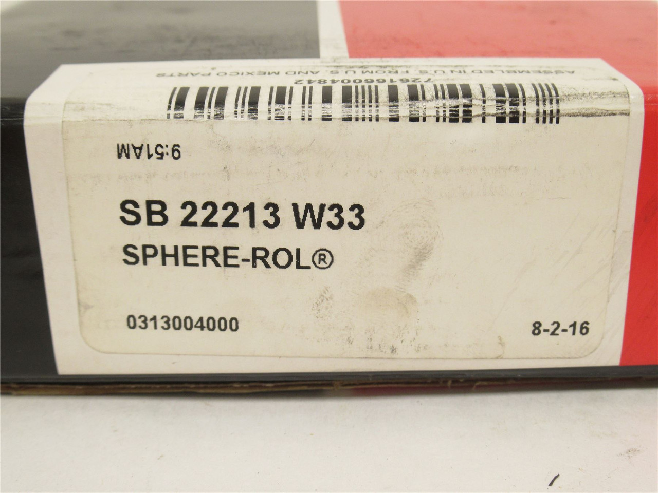 McGill SB22213W33; Spherical Roller Bearing; 65mmID x 120mmOD