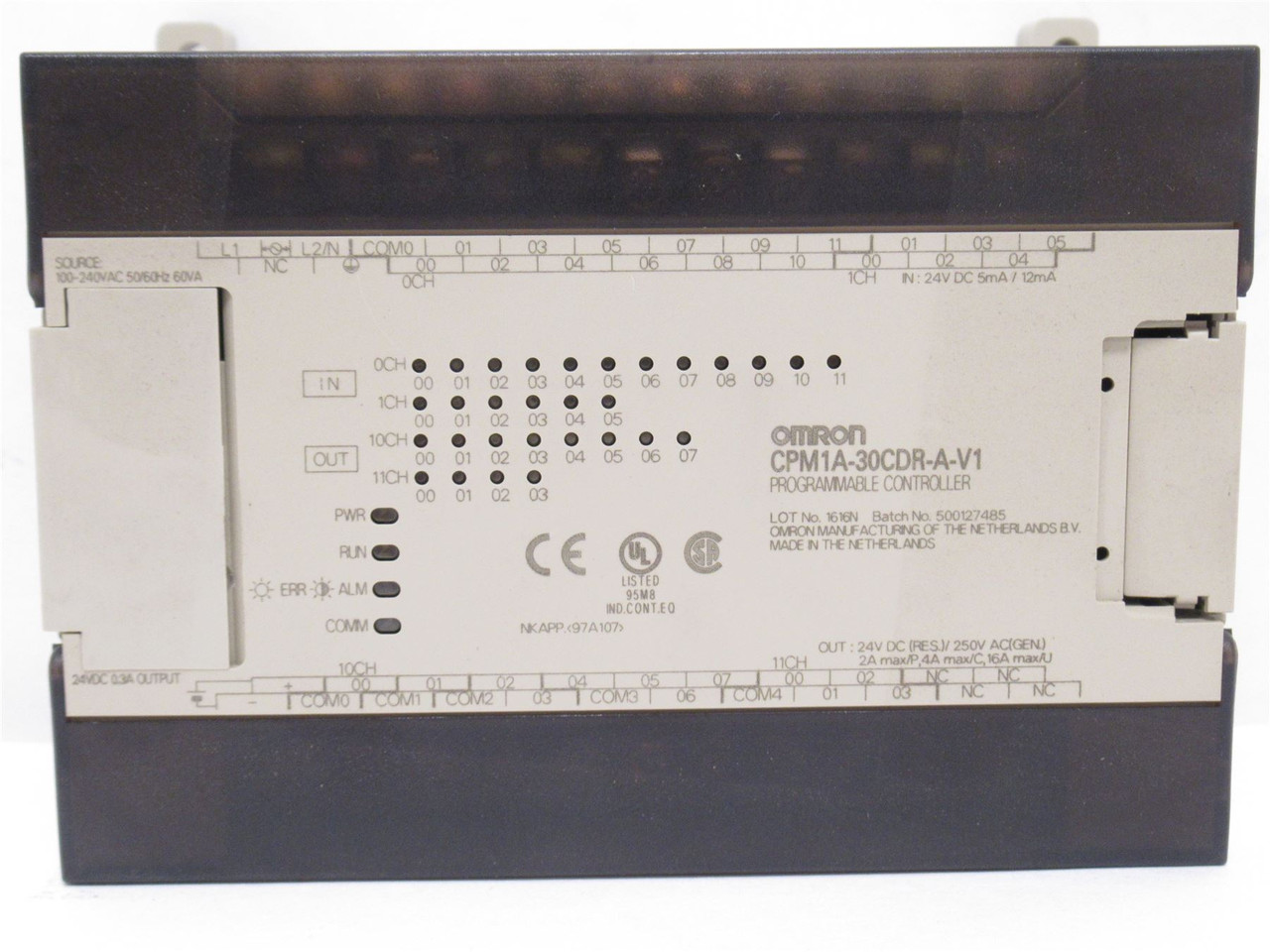 Omron CPM1A-30CDR-A-V1; Controller; 230VAC; 24--In; 16-Out