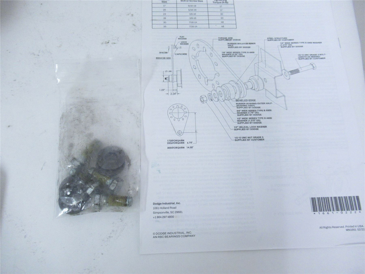 Dodge 23 Base Tigear; Speed Reducer Base Kit 7.06"L 6.14" W