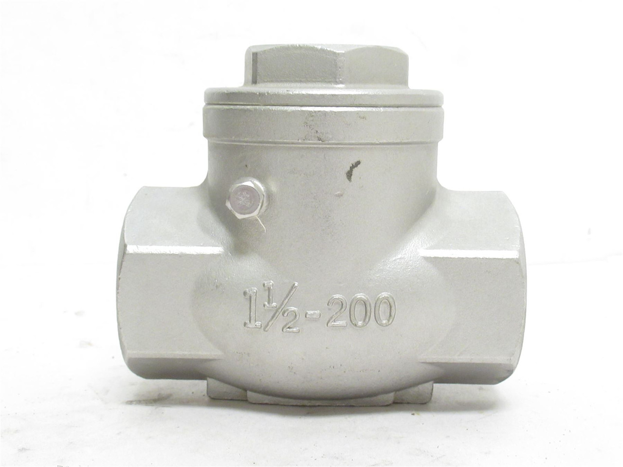 Industry-Std 61DU94; Swing Check Valve; SS; 1-1/2NPT