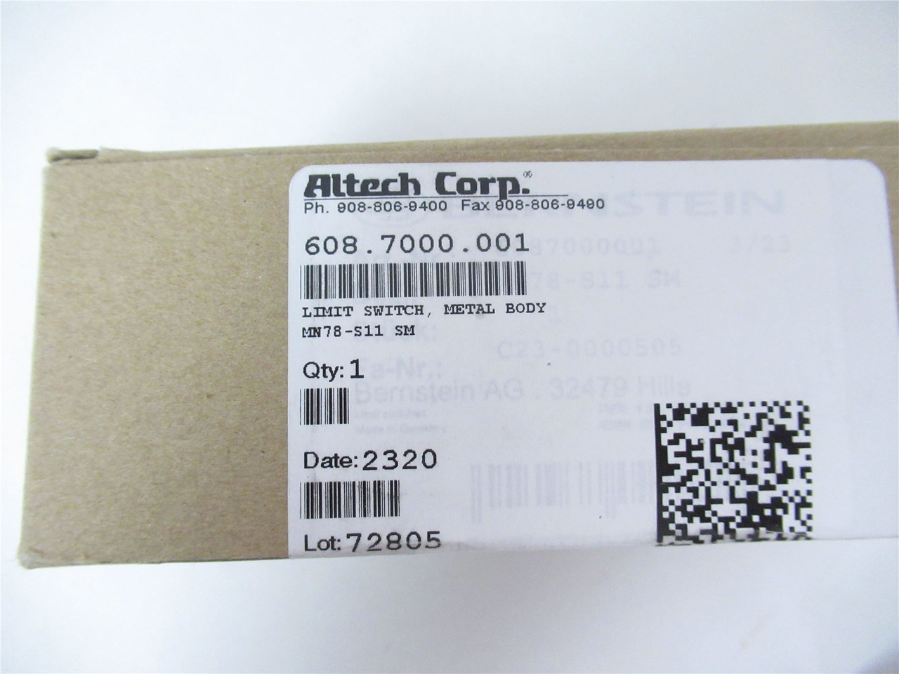 Bernstein 78-S11 SM; Limit Switch Metal 1NC/1NO