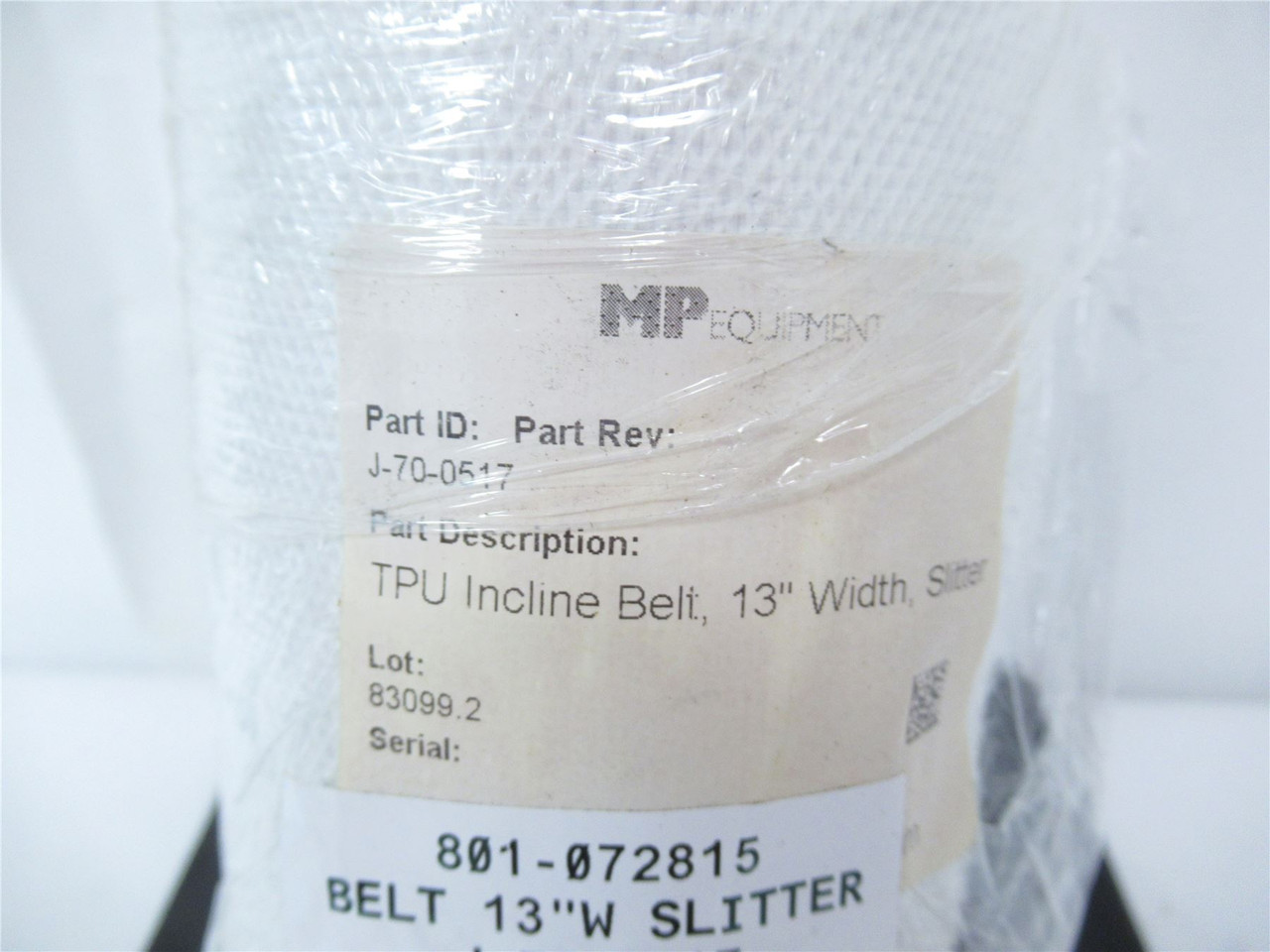 MP Equipment J-70-0517; TPU Incline Belt 13" W Slitter