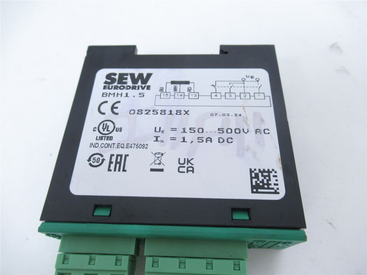 SEW  BNH1.5; Brake Rectifier 1.5 AMP One Way 150-500 VDC