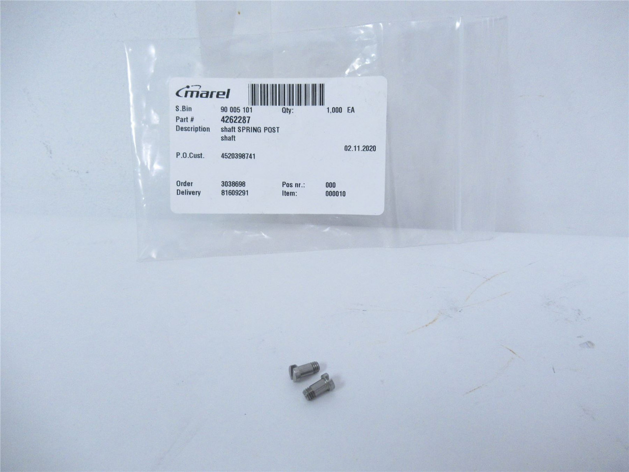 Marel 4262287; Shaft Spring Post Lot of 2