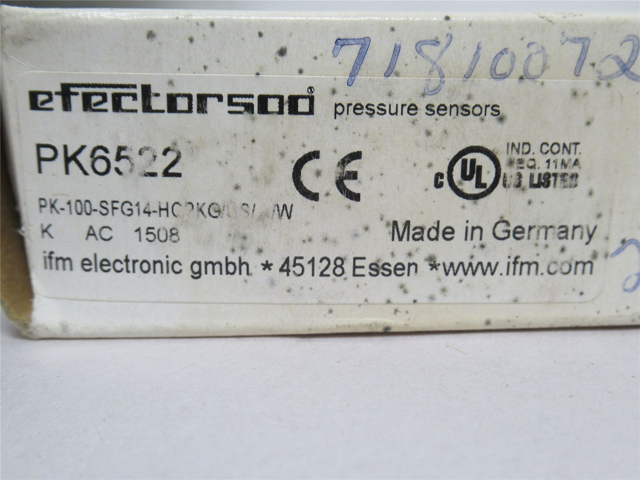 Effector500 PK6522; Pressure Switch W/Switch Point Setting