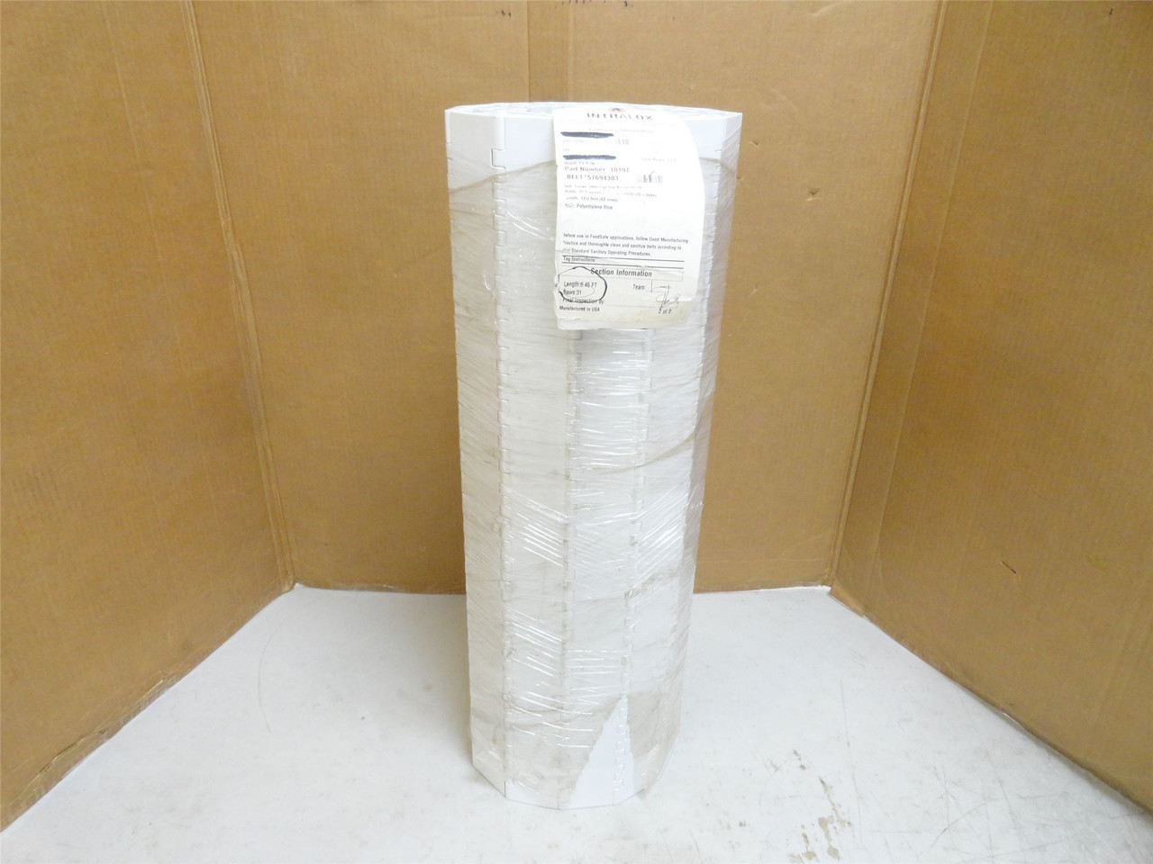 Intralox S1800-30-6.45; Flat Top Belt; 30" Wide x 6.45" Long