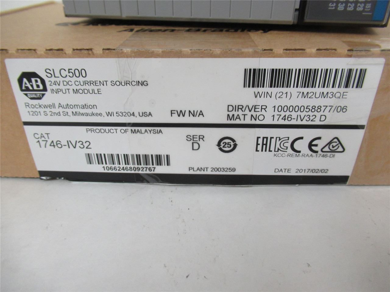 Allen-Bradley 1746-IV32; Discrete Input Module (32) 24VDC