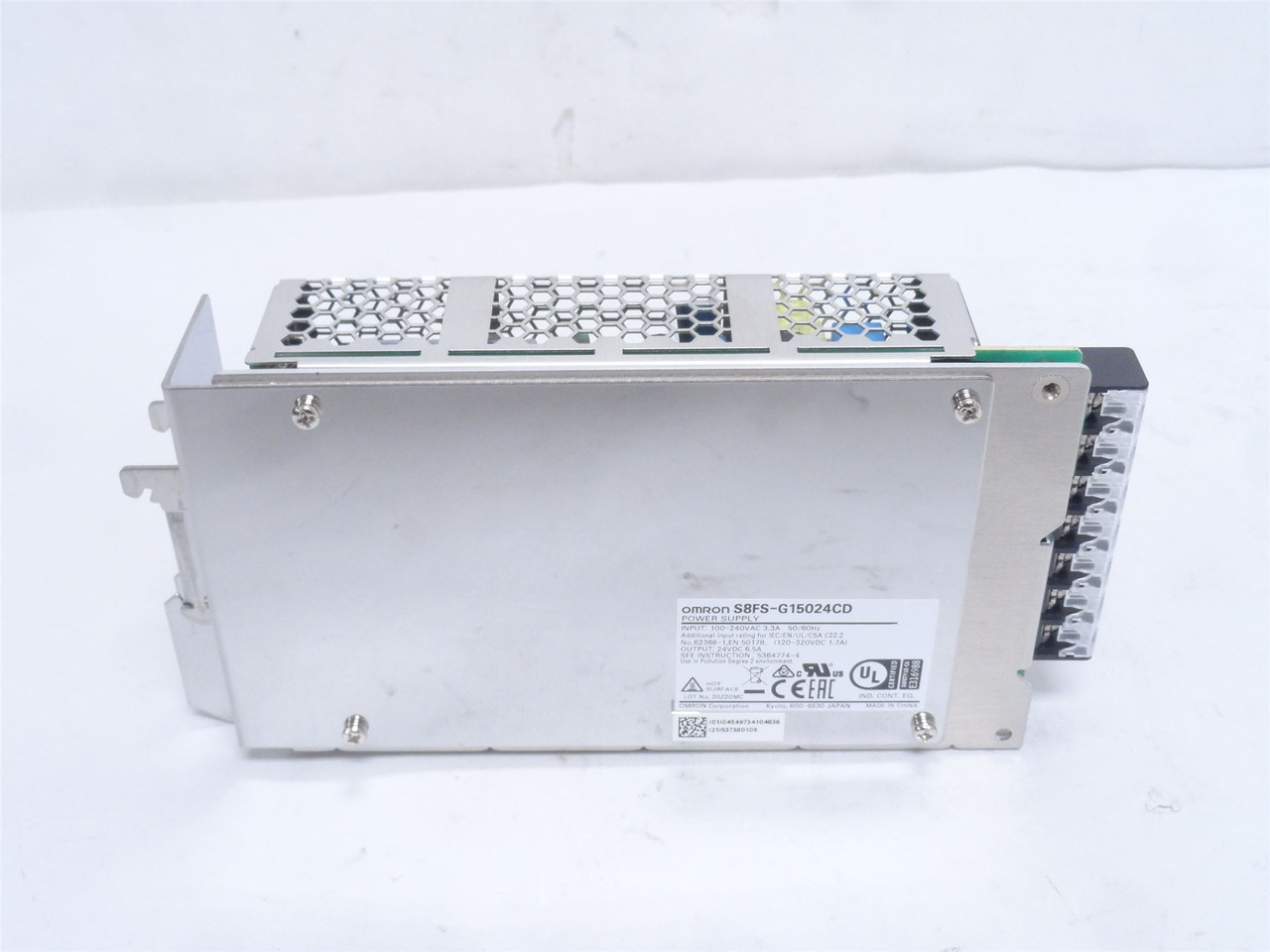 Omron S8FS-G15024CD; Power Supply 100-240VAC In; 24VDC Out