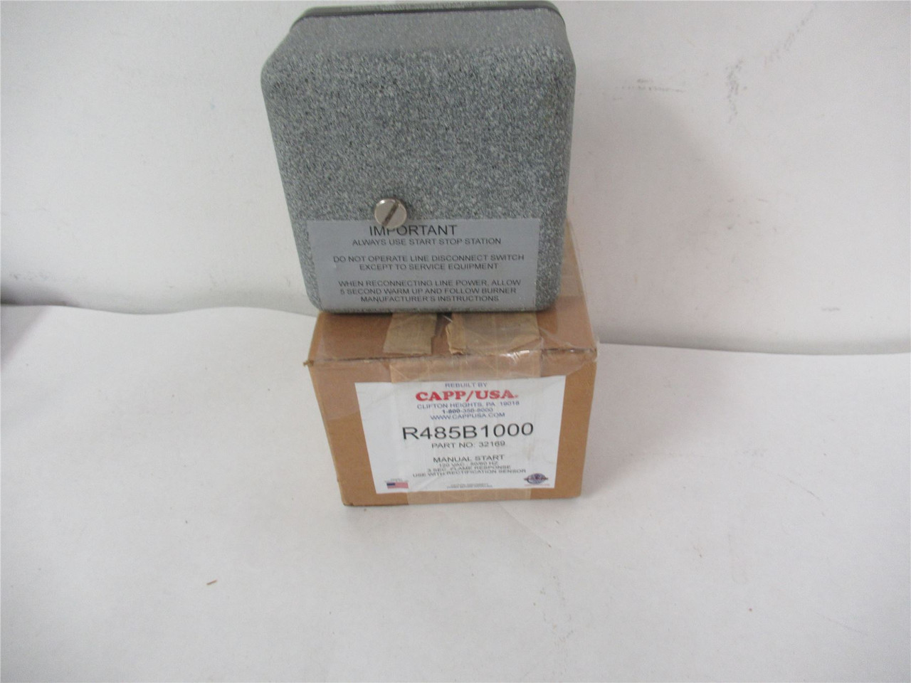 Honeywell R485B1000; Flame Switch  120V AC 50/60 Hz (Rebuilt)