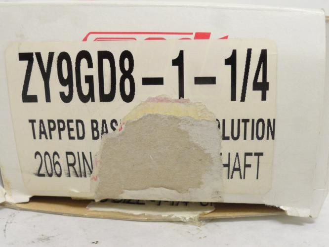 EDT ZY9GD8-1-1/4; Pillow Block Bearing; 1-1/4"ID; Tapped Base