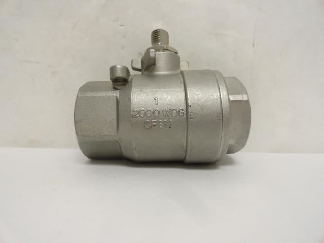 Industry-Std 1WMZ5; Ball Valve SS; 1NPT; 2000PSI; NO HANDLE