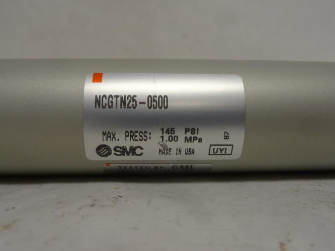 SMC NCGTN25-0500; Air Cylinder; 25mm ID x 5" Stroke; 145Psi