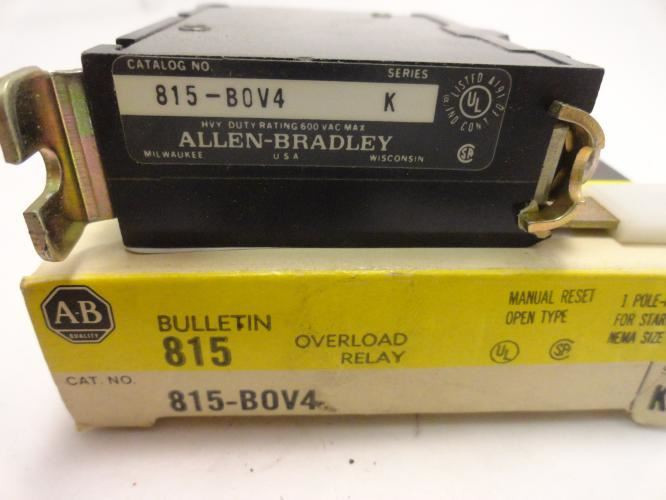 Allen-Bradley 815-B0V4; Overload Relay 1 Pole; N.C