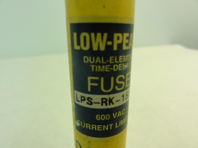 Bussmann LPS-RK-15SP; Low-Peak Fuse; 15A; 600VAC