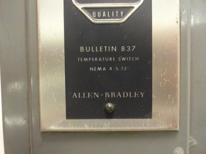 Allen-Bradley 837-A4; Tempearture Switch; 60-190 Degrees