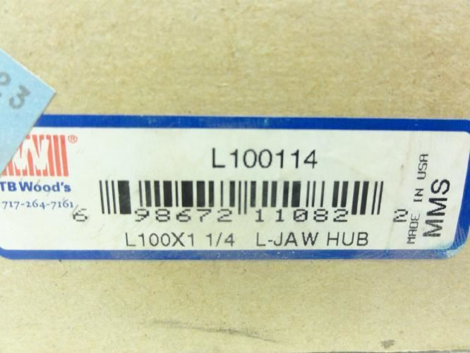 TB Woods L100114; Jaw Coupling 1-1/4"ID 2.54" OD