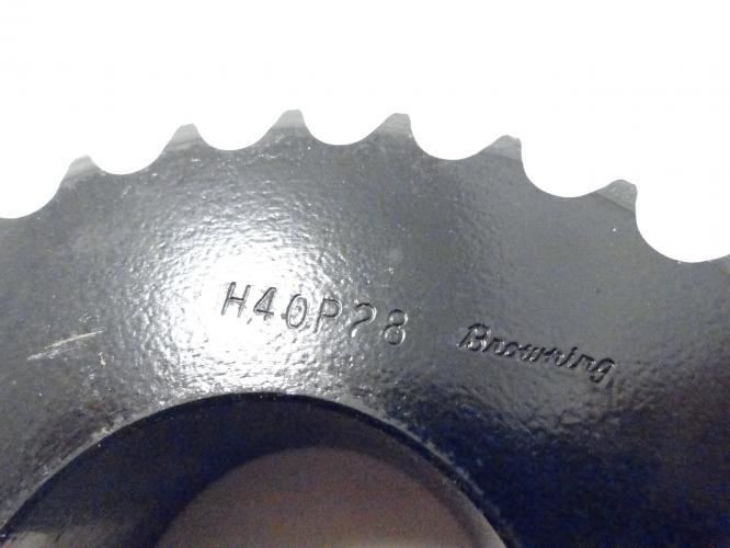 Browning H40P28; Bushed Sprocket # 40; 28T Hardened Teeth
