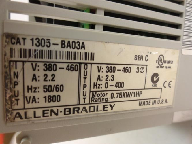 Allen-Bradley 1305-BA03A; Micro Drive; 1Hp (Missing cover)