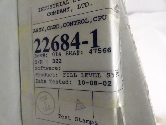 Industrial Dynamics 22684-1; Control CPU Board