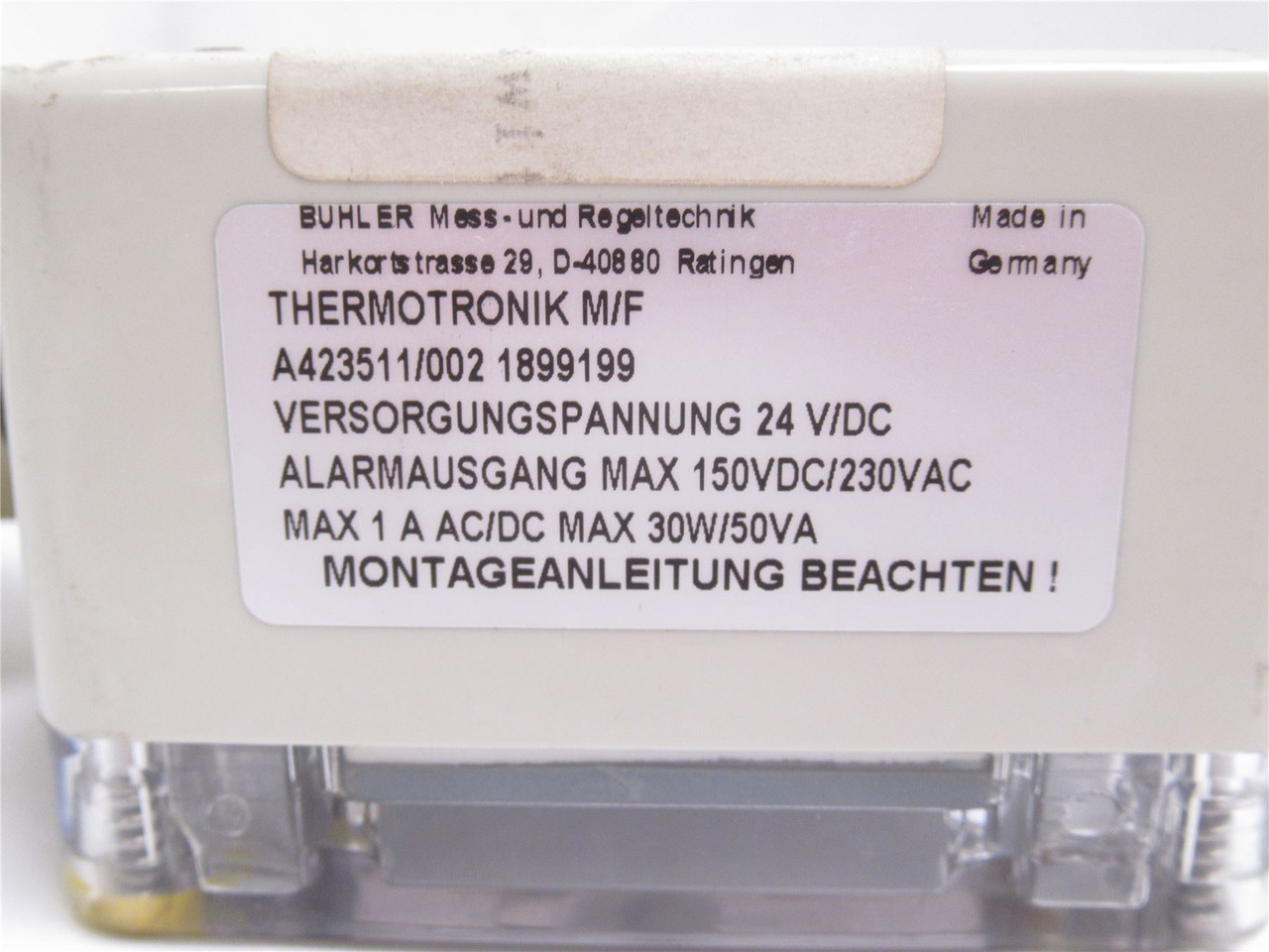 Thermotronik A423511/002; Buhler Temp Switch Indicator