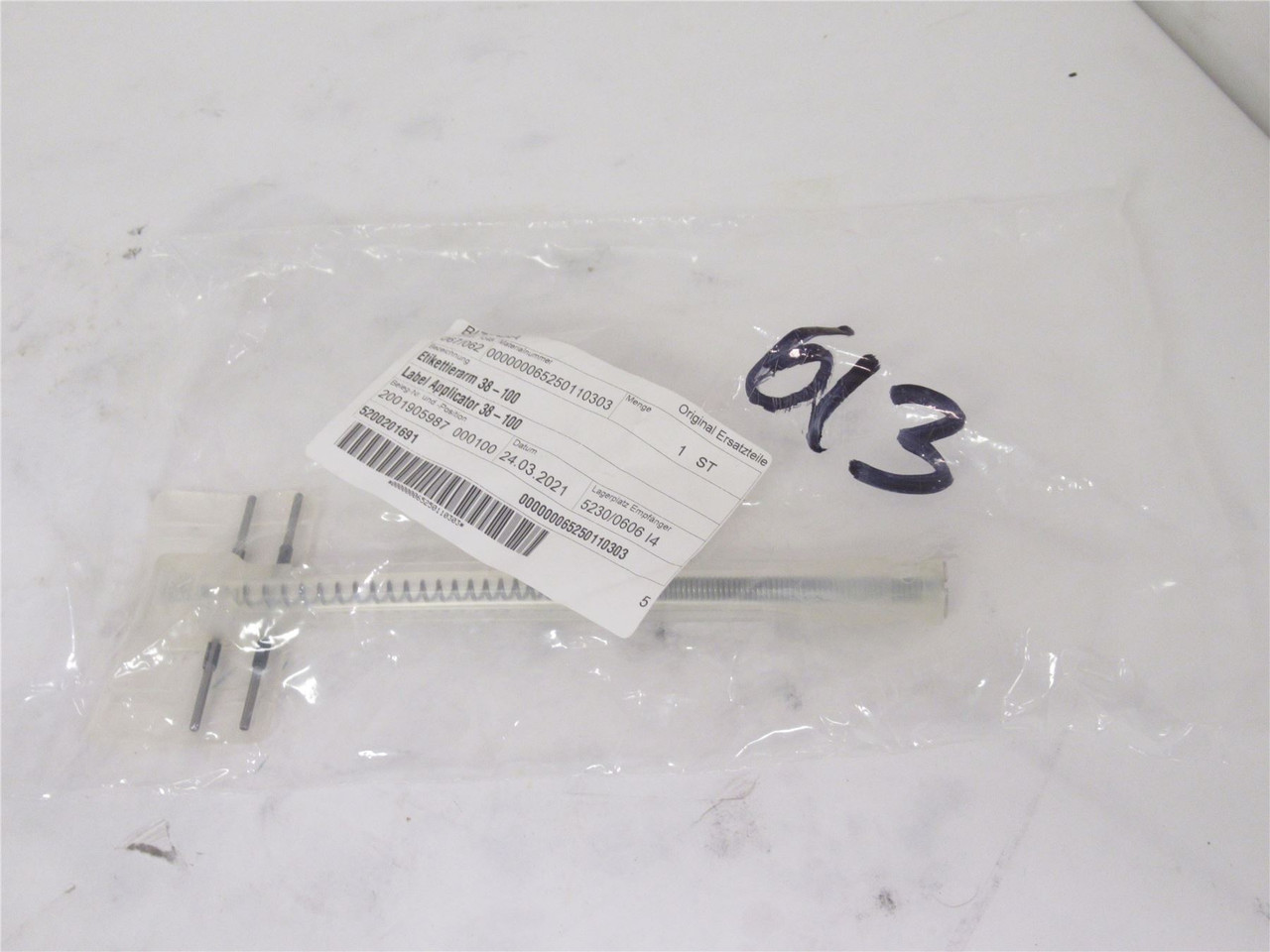 Bizerba 65250110303; Label Applicator 38-100