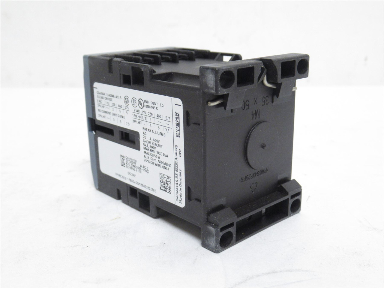 Siemens 3RT2016-1FB42; Contactor; 3P; 9A; 600VAC; Coil 24VDC