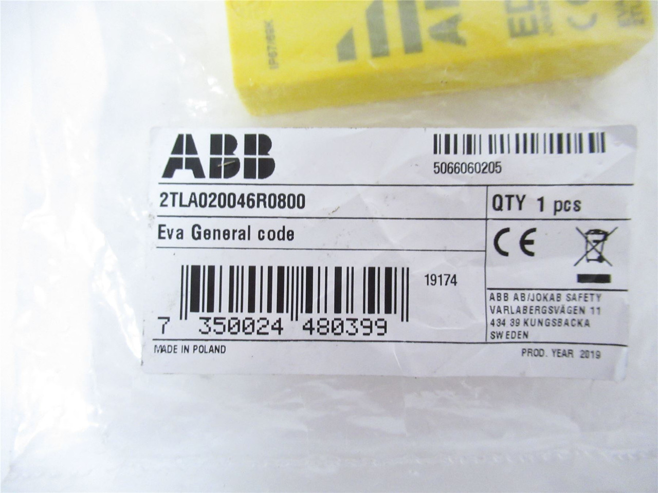 ABB 2TLA020046R0800; Acutator - Magnetic Type; 24-30 VDC