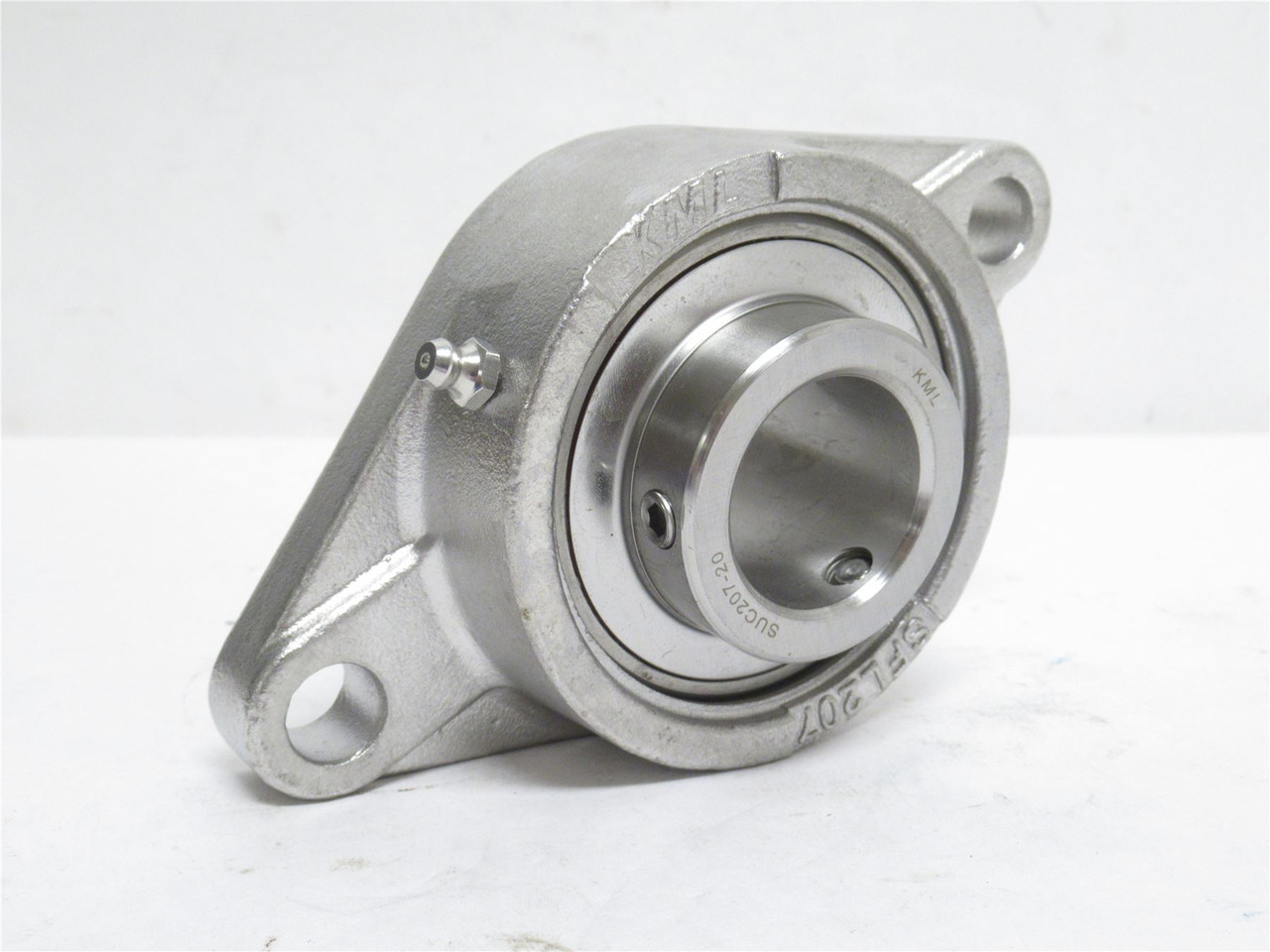 KML SSUCFL207-20-P6; Flange Bearing; SS; 1-1/4"ID; 2-Bolt