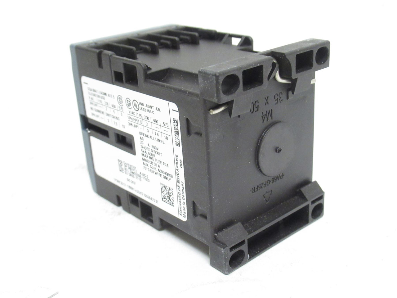 Siemens 3RT2017-1BB41; Contactor 3P; 12A; 400VAC; Coil: 24VDC